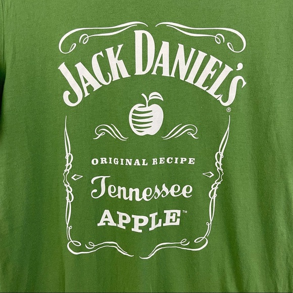 JACK DANIELS Green White Tennessee Apple Graphic Tee - Picture 4 of 7